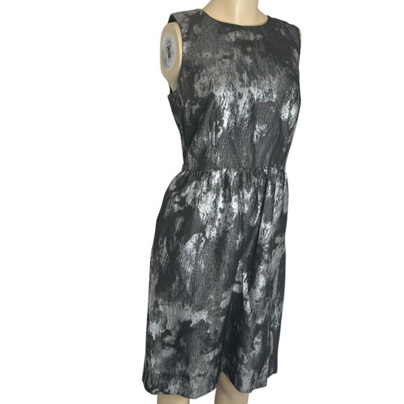 MICHAEL Michael Kors Metallic Sleeveless Dress Silver Sheath Cocktail‎ Wedding 4 - Picture 3 of 8